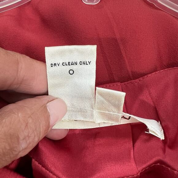 Studio M Women's Maternity Shift Dress Size M 100% Silk Maroon Lined Relaxed - Picture 6 of 10